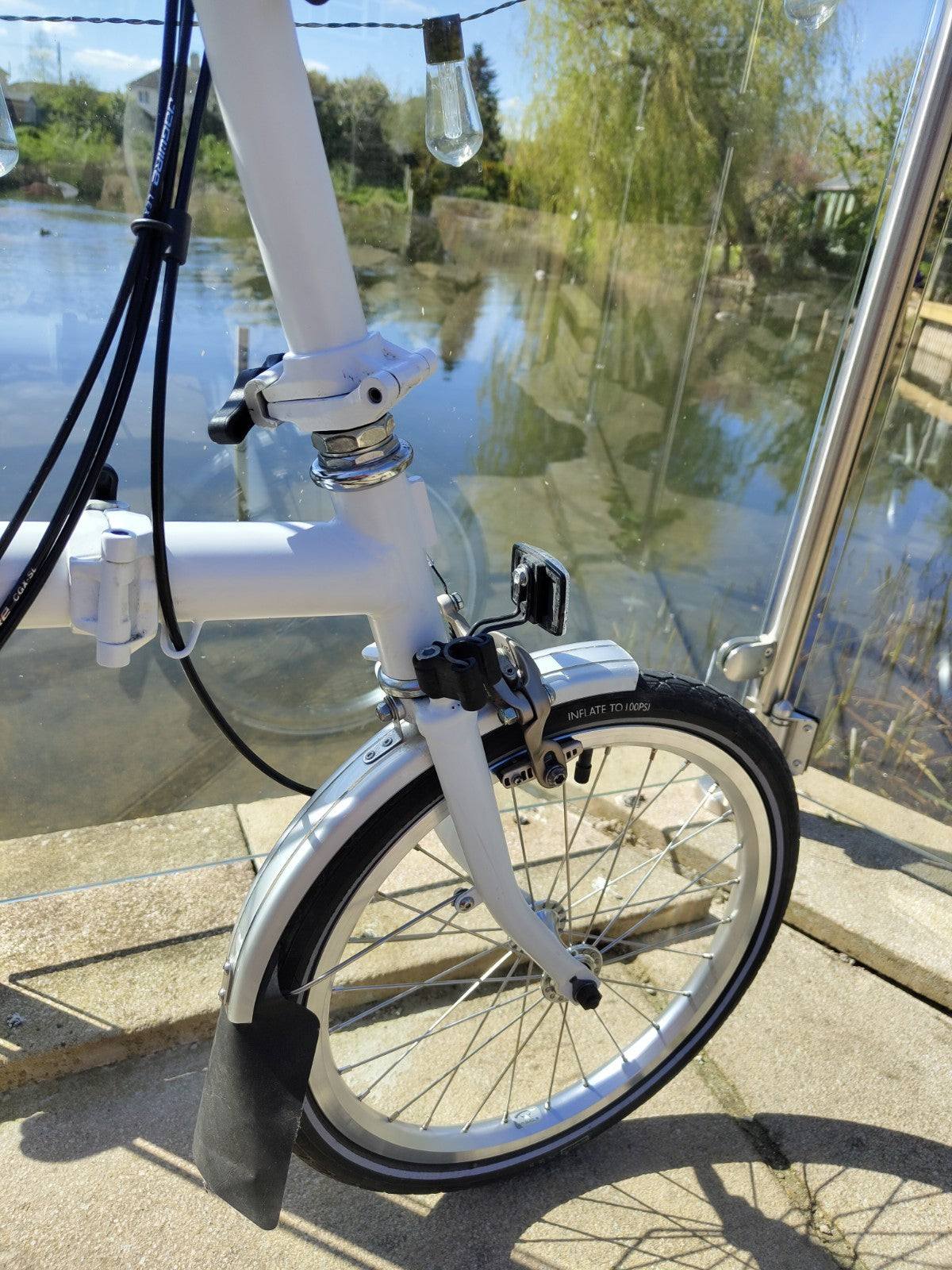 Brompton M6L Folding Bike 2015 Ivory –Excellent Condition, Serviced, C line, 6 S