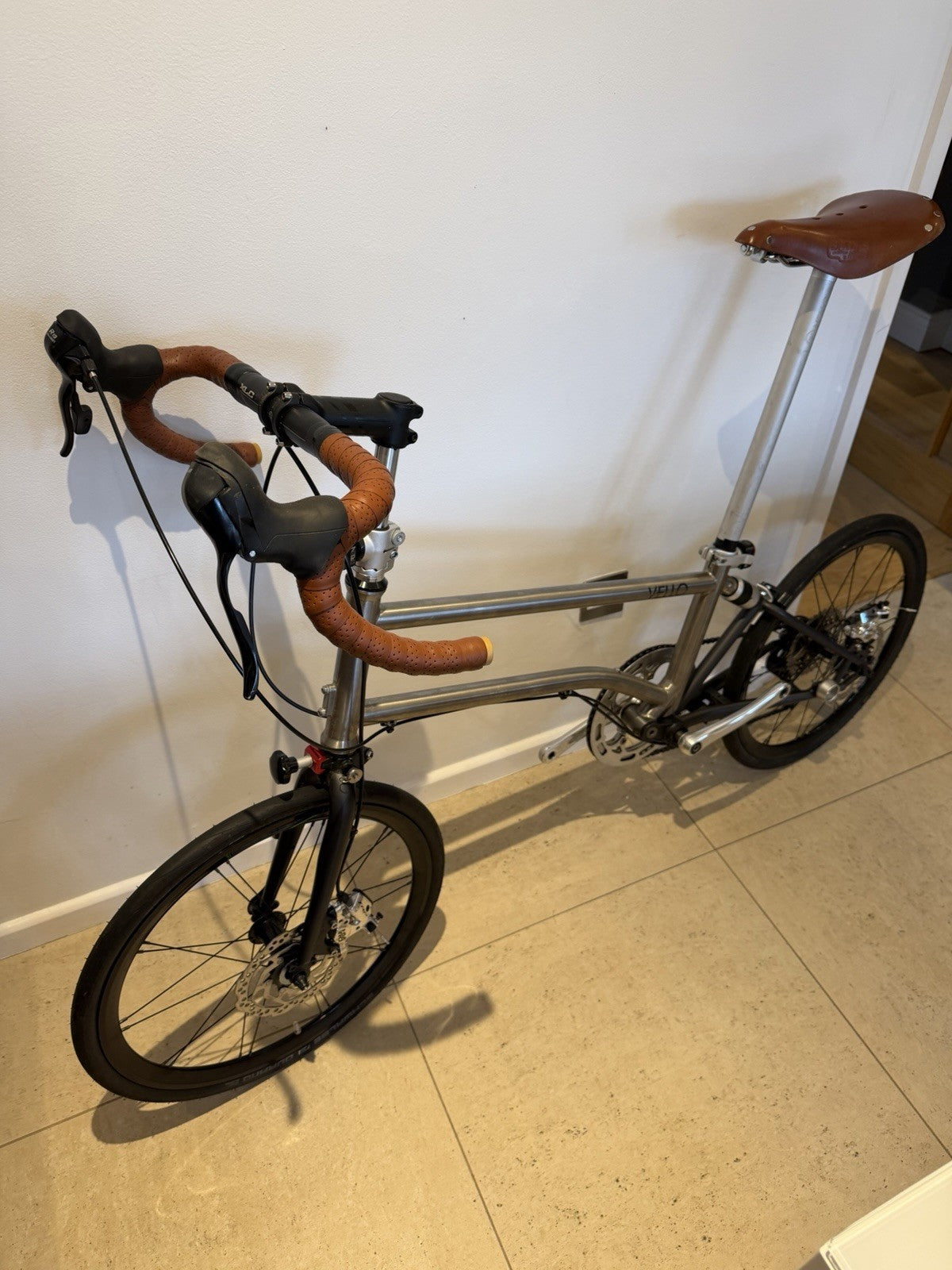 Vello Titanium Ultralight Folding Bike 451 Kinetix Pro Disc Wheels TRP Hydro