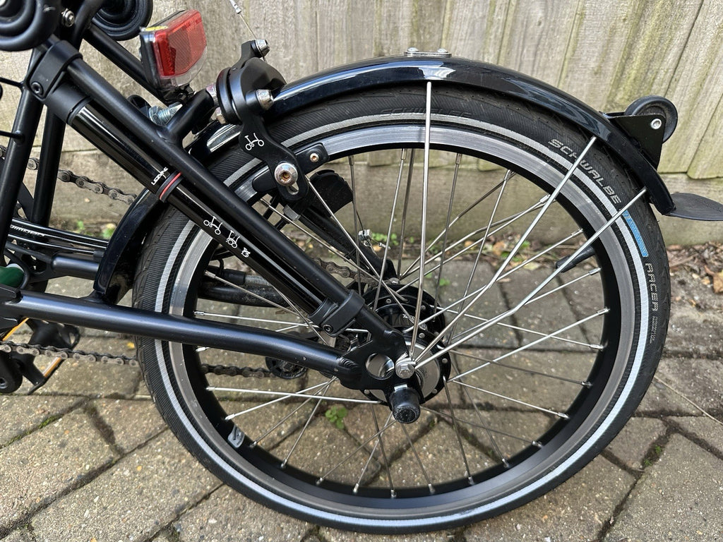 Brompton Folding Bike 16in wheels 6-speed Green/Black