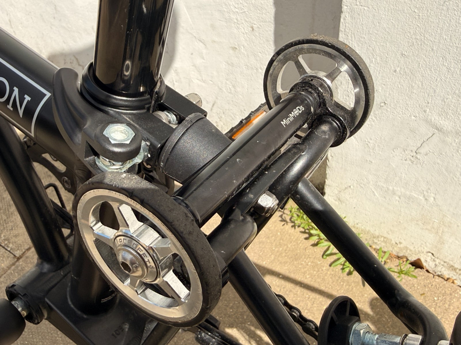 Brompton C line 2-Speed Folding Bike Black + EZ Wheels Upgrades, Very Good