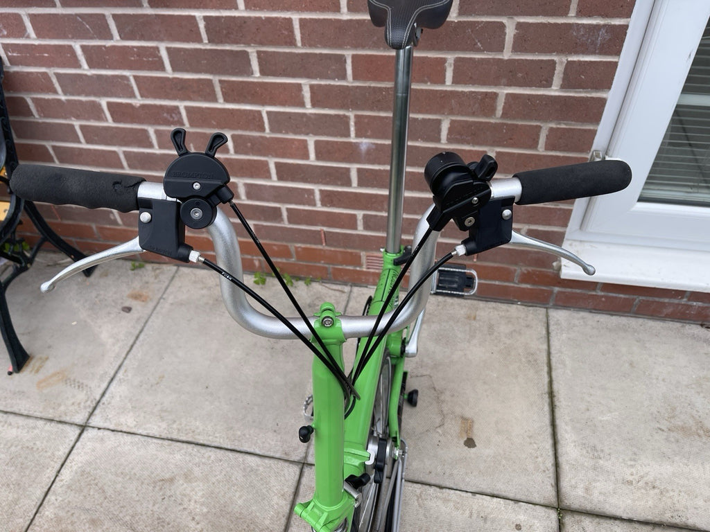 Brompton Folding Bike M6R 6 Speed Green 2008 M Type Rack Mudguards Lights