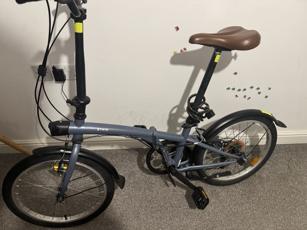 B'Twin Tilt 120 Folding Bike - Grey - in excellent condition