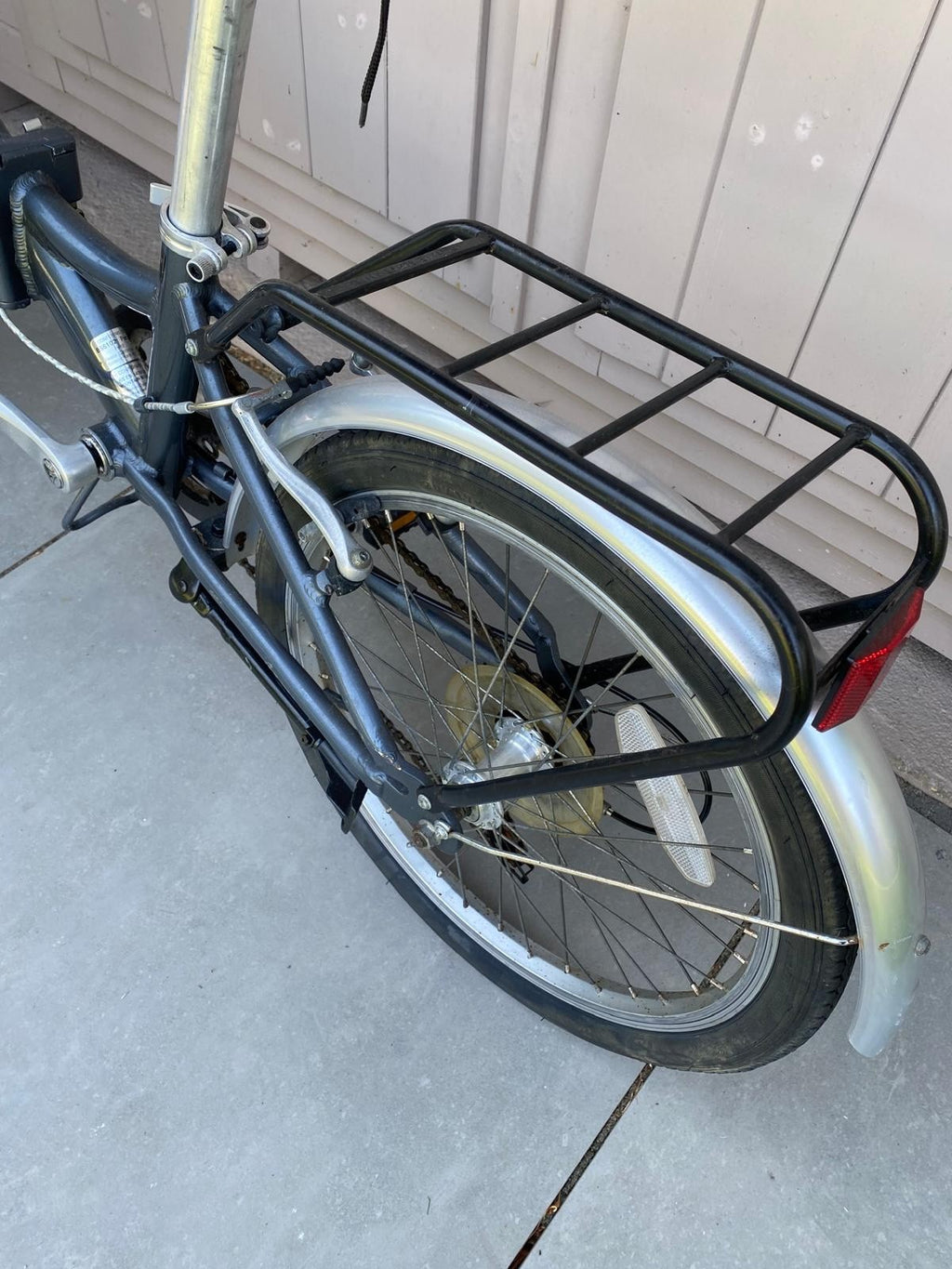 Probike Enfold Lite Bike 20 Inch Folding Bike Rear Mudguards Reflectors Grey
