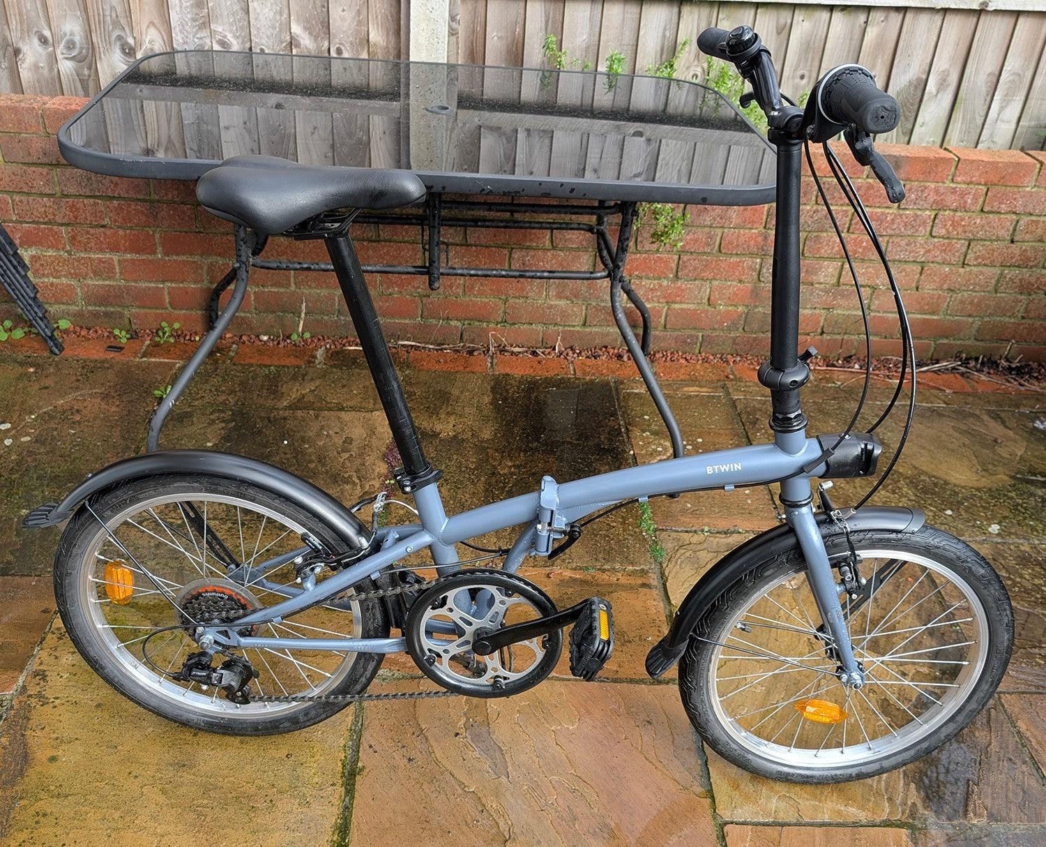 Btwin Folding Bike Fold 120 - Grey - Used Excellent condition 6 speed