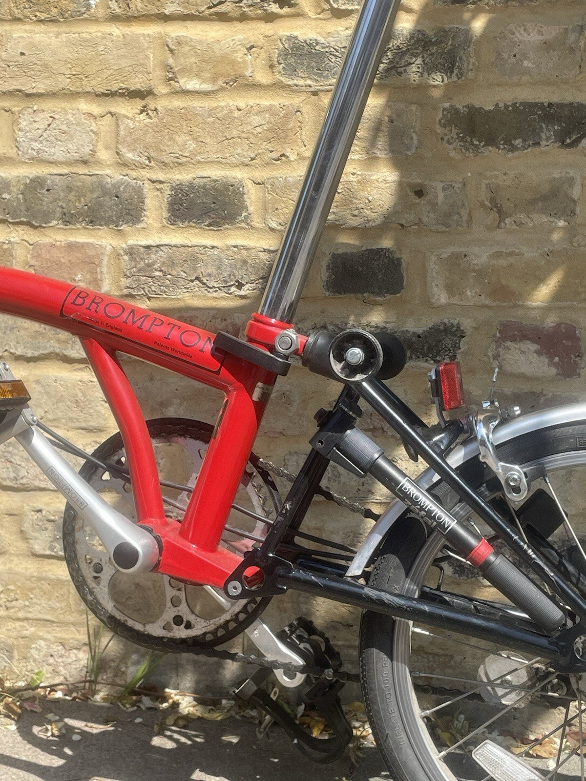 Brompton M3L Folding Bike - Red/Black