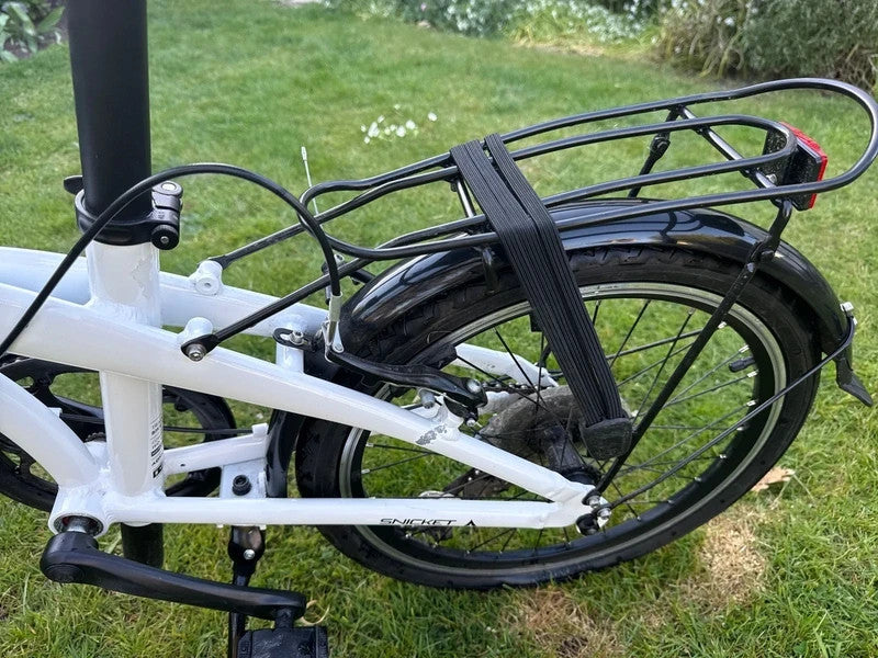 White Folding Bike Foldable City Bike for Adult 20" Commute Bicycle 6 Speed Gear