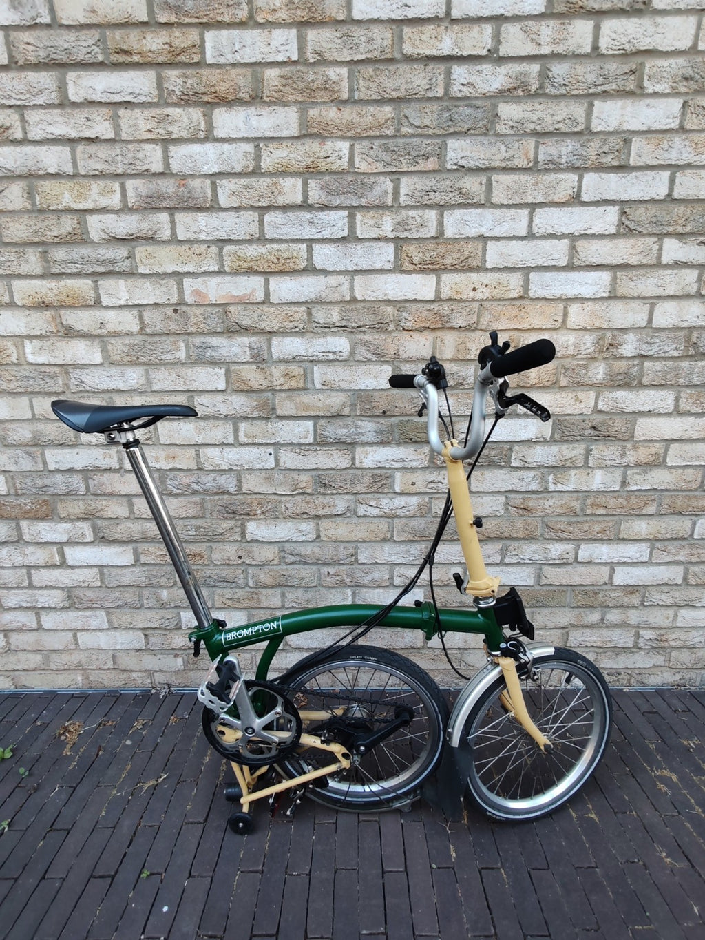 Brompton M6L 6 Speed Folding Bike Racing Green Ivory Original