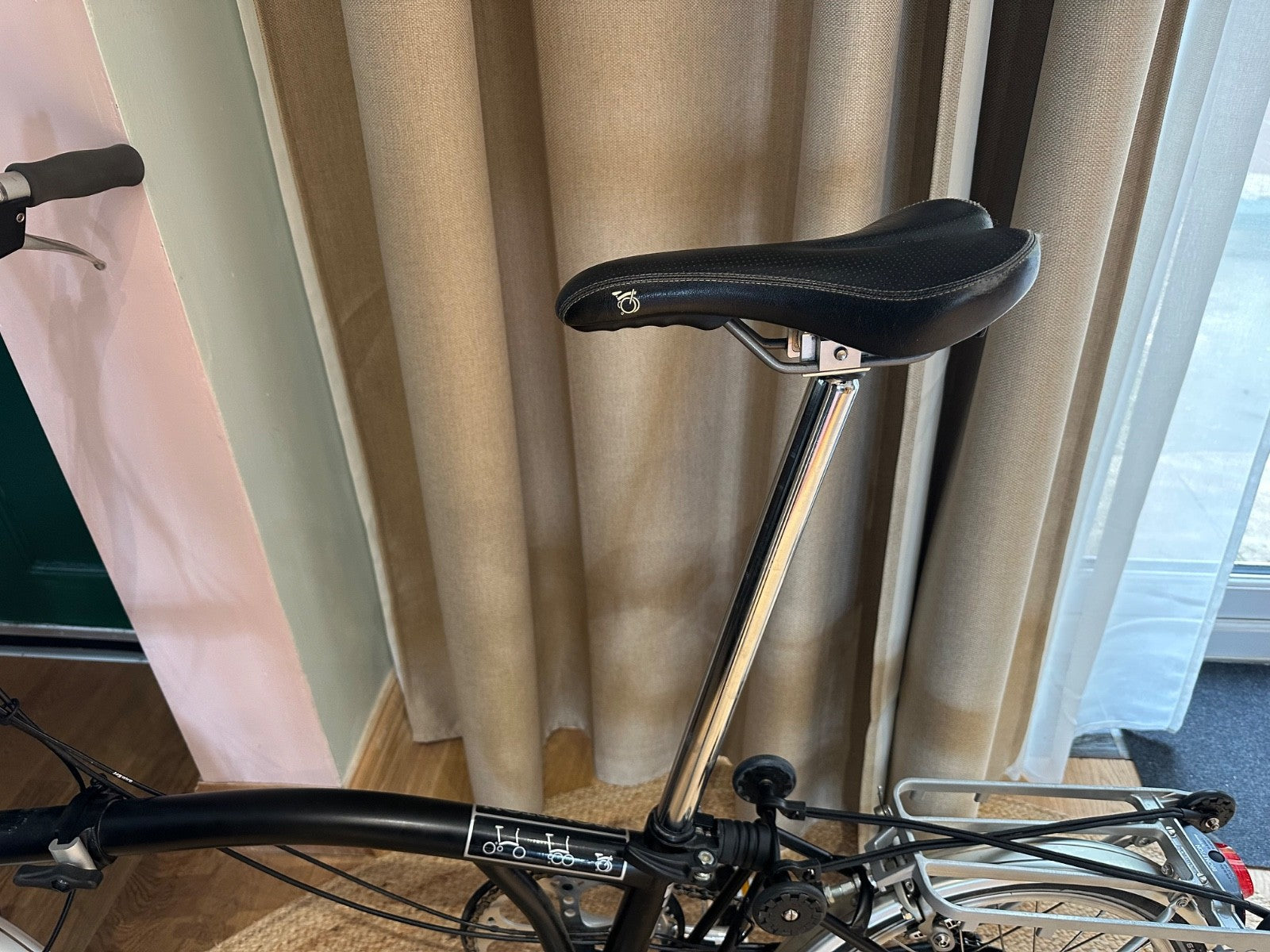 Brompton Folding Bike 3-Speed, Black with special case