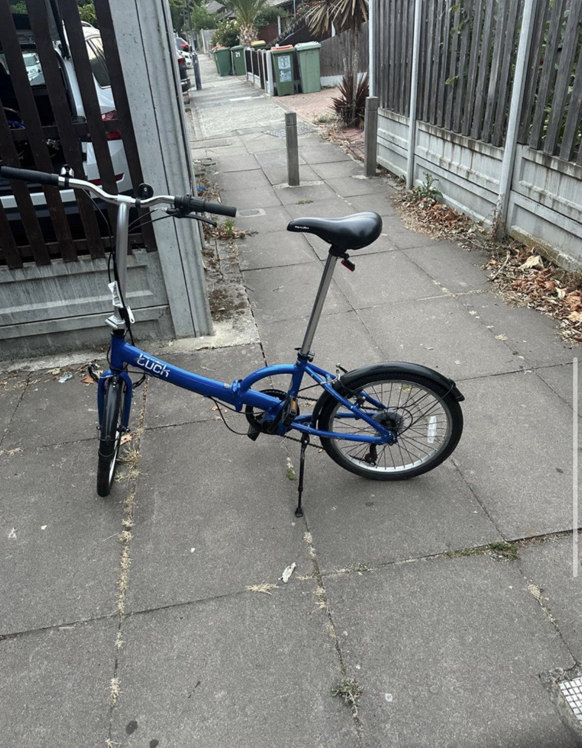 Apollo Tuck Folding Bike Blue 20" Wheel 6 Speed Folding Bicycle Commuter Adult