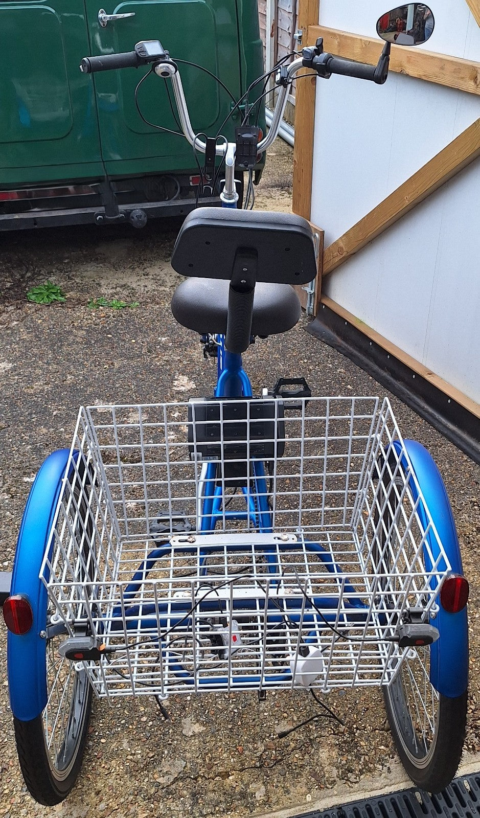 Trike Scout Electric 24" Tricycle Adults Seniors Foldable 6 Speed With Basket