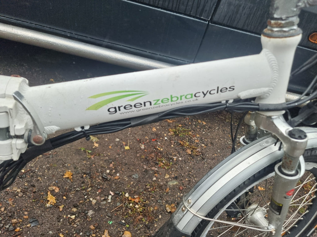 Green zebra cycles E bike pedal assist 36v spares or repair Folding bike trans