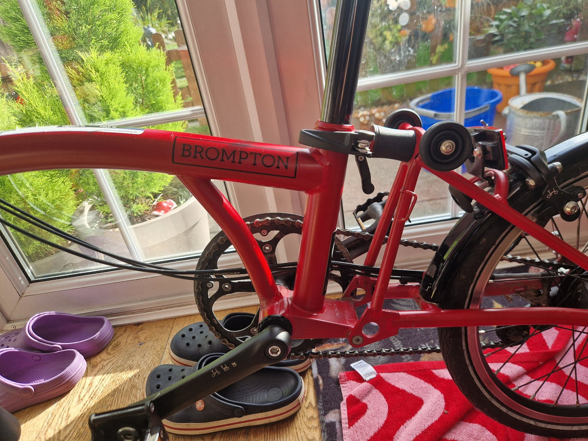 Brompton Folding C Line Bike 6-Speed, Red