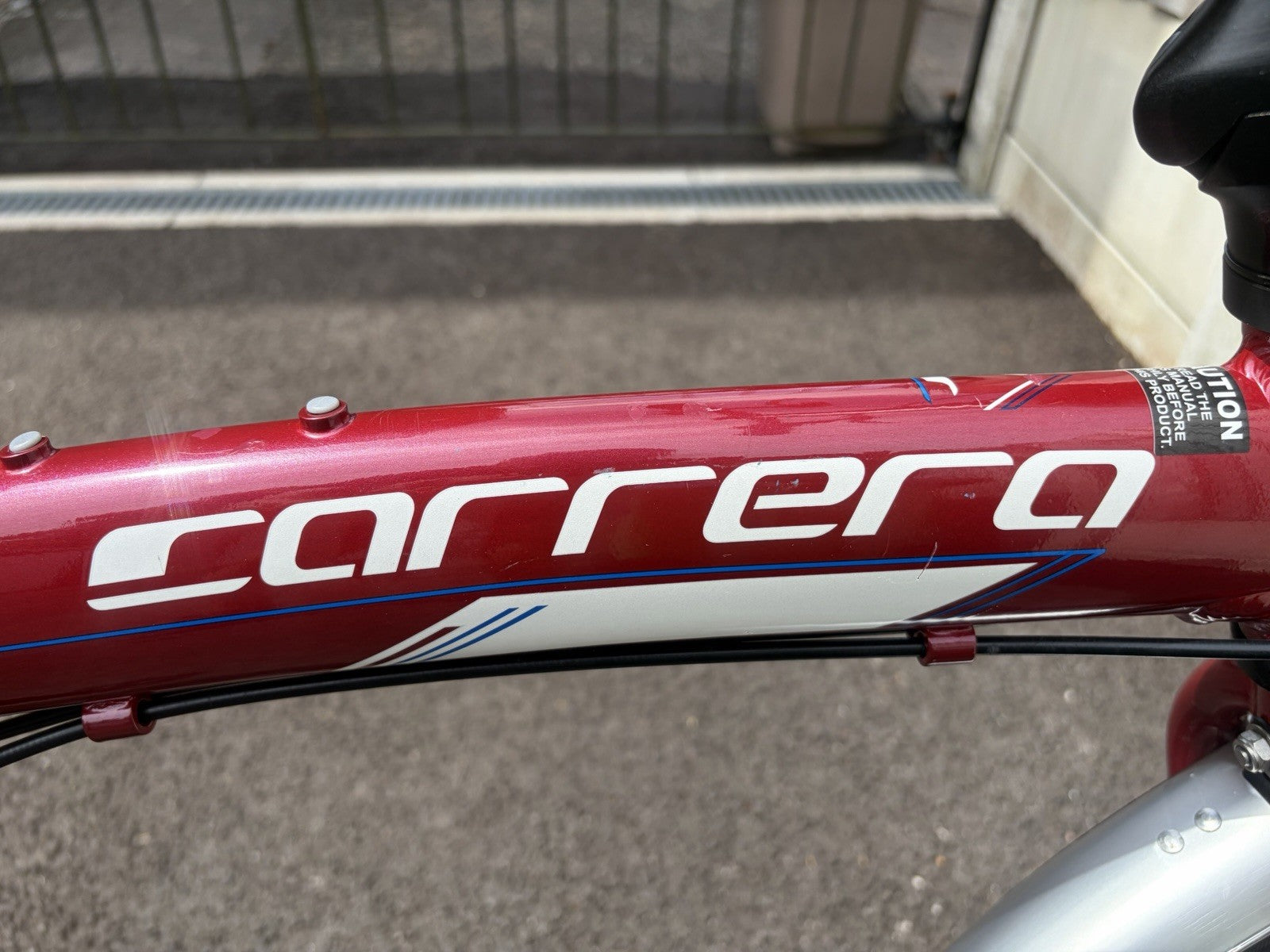 Carerra Intercity Folding Bike In Red.