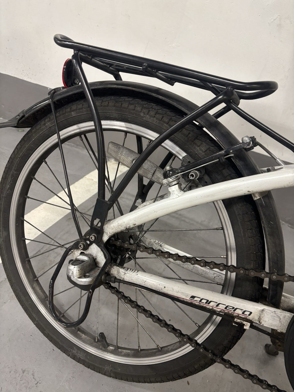 Carrera Transit Lightweight Folding Bike 6061 T6 Aluminium White Colour