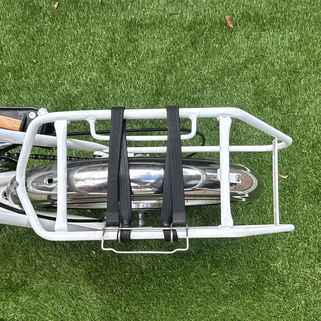 Di Blasi White Folding Bike 20in Wheels with Rear Rack & Carry Bag