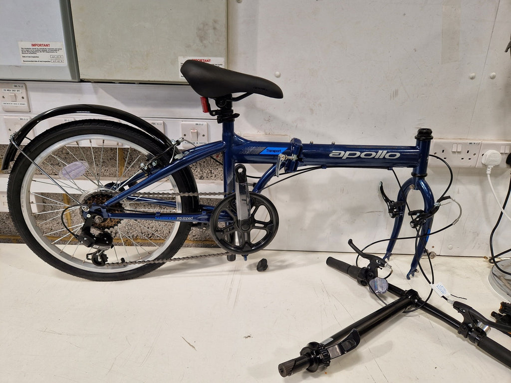 Apollo Transport Compact Folding 20" Wheels Steel Frame 6-Speed Bike - Navy A