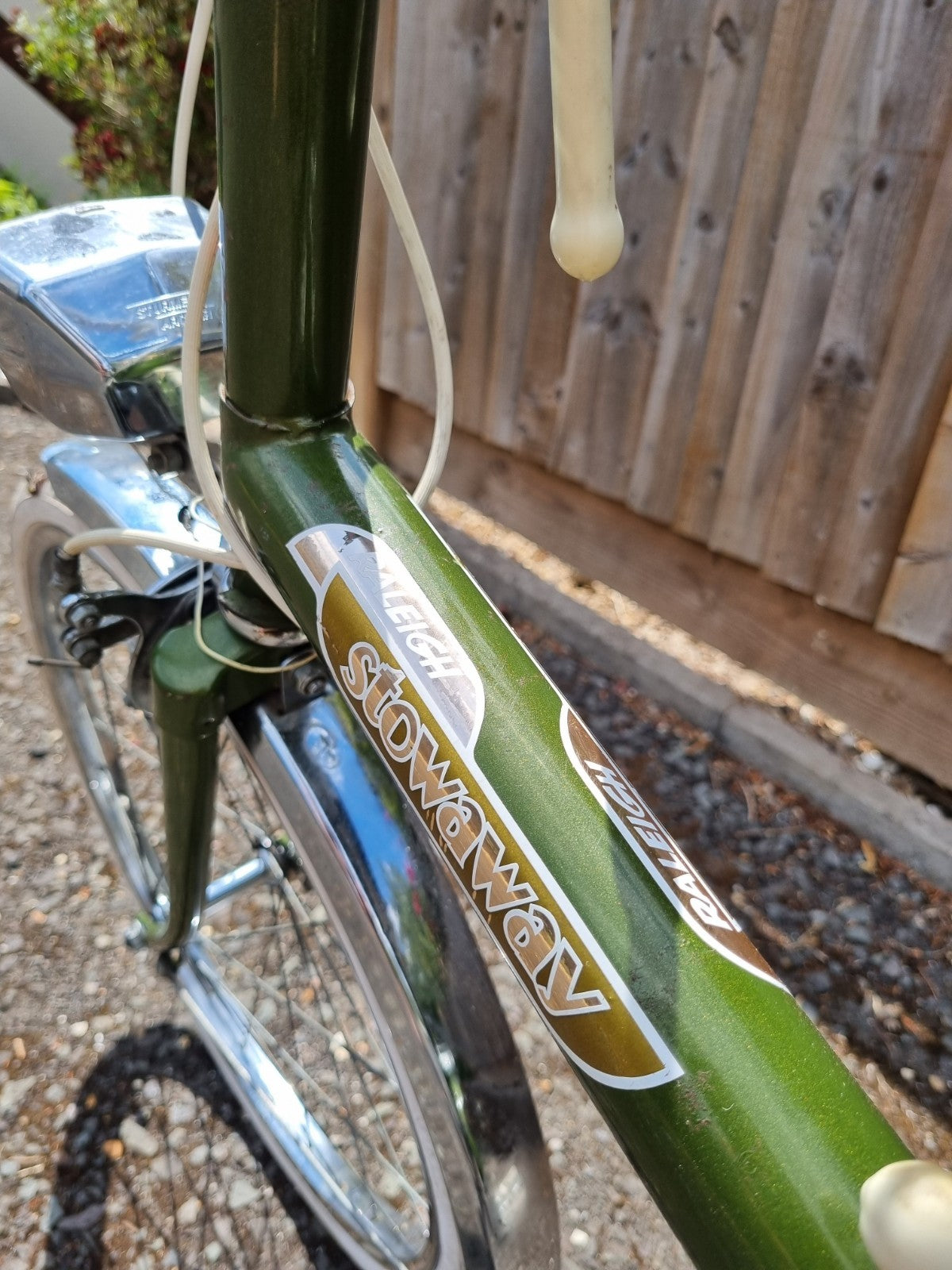Vintage Raleigh Stowaway Vintage Unisex Folding bike Olive Green, ready to ride