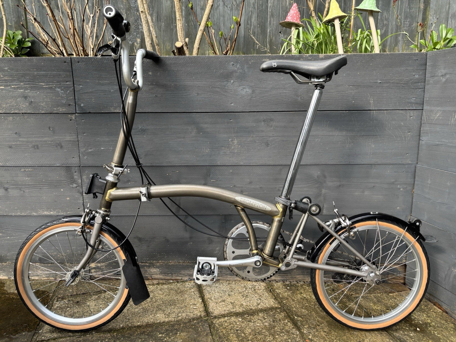 Brompton M2L-X Superlight Raw Titanium Ti / P Line Folding Bicycle - Hardly Used
