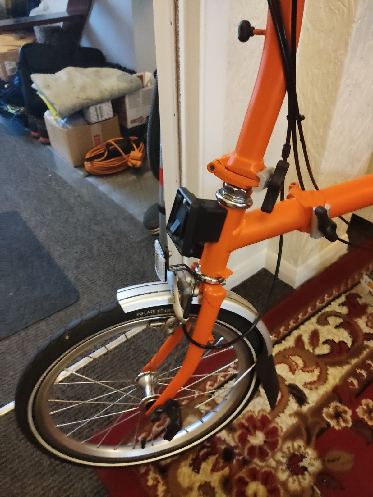 Brompton S3L Folding Bike 3-Speed, Orange
