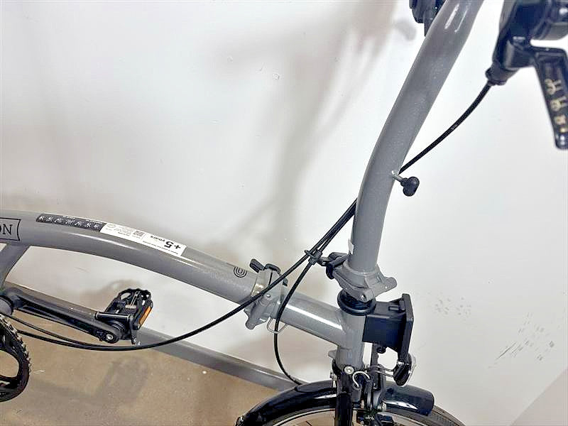 Brompton P Line 4 Speed 2022 Low Handlebar Folding Bike - Storm Grey