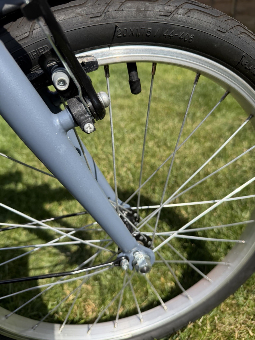 Decathlon Oxylane Folding Bike 20in Grey Mudguards Reflectors