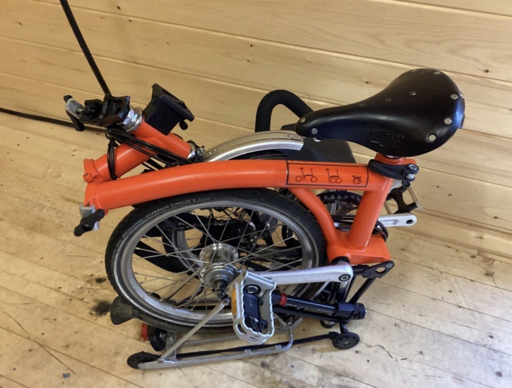 Brompton M6R 2014 Orange - High Spec - Brooks, Dynamo, B-Bag & Sigma Computer