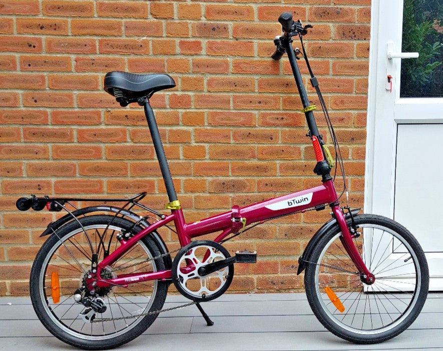 TWO b' Twin Hoptown 20 folding bikes in excellent condition. Made for Decathlon.