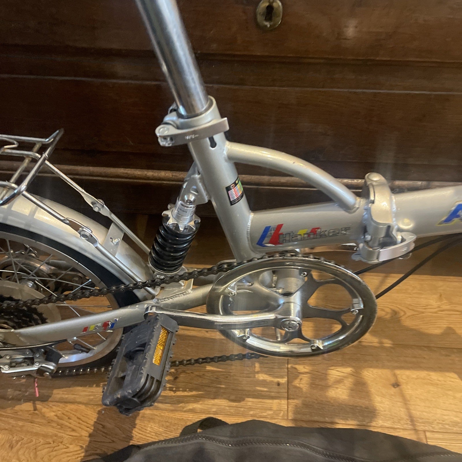 Hanker Aomeisi Folding Bike Rear Suspension Five Speed Rear Rack Bike In A Bag