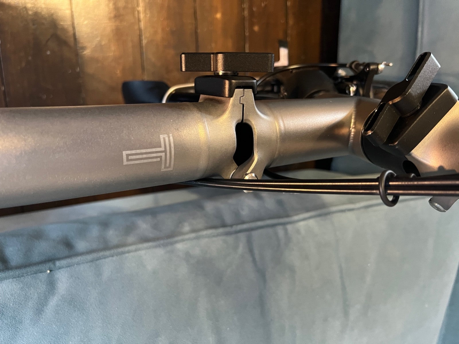 Brompton T-Line 4-Speed Titanium Folding Bike Medium rise