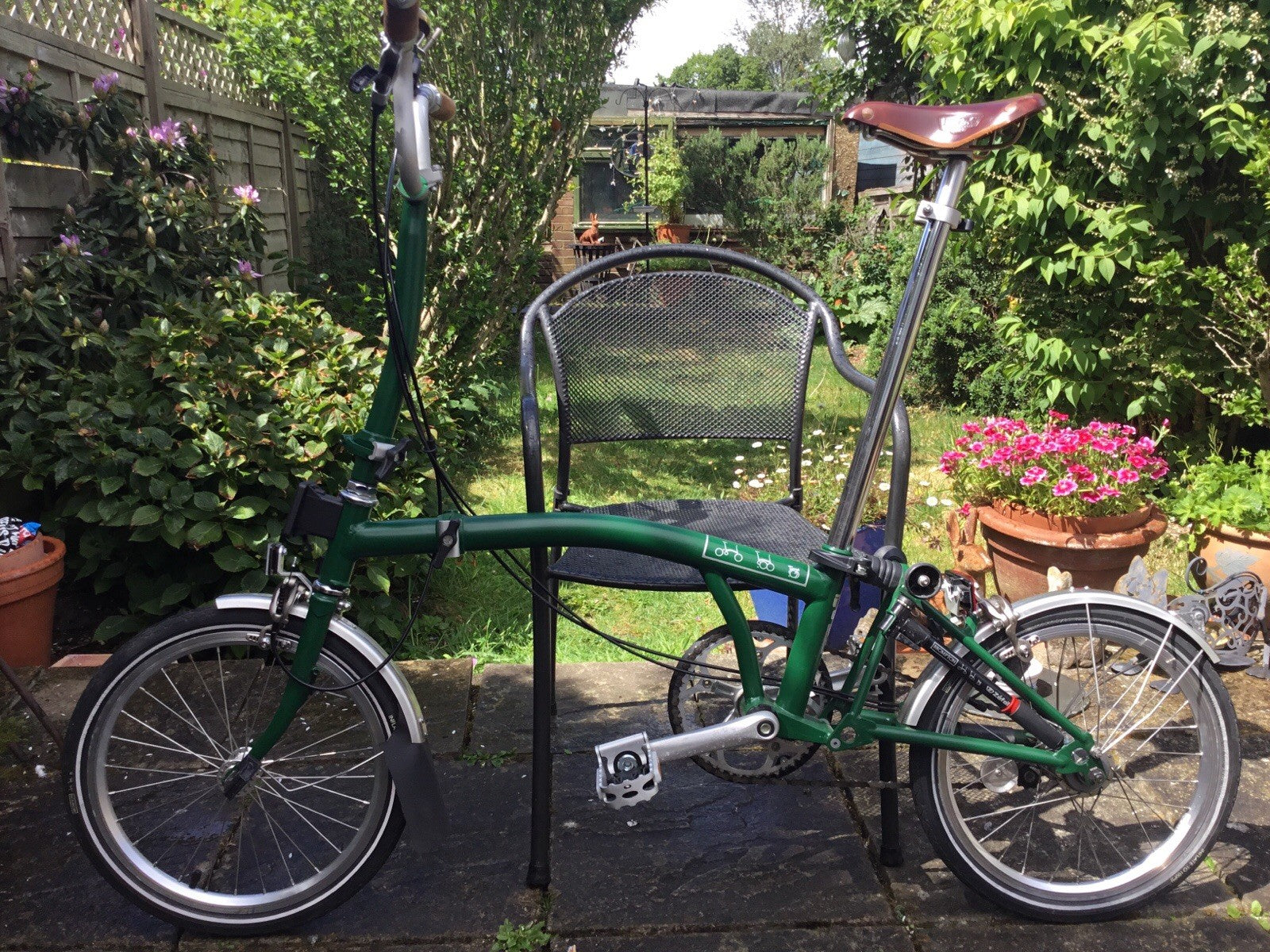 Brompton M3 folding bike 3 speed Racing Green