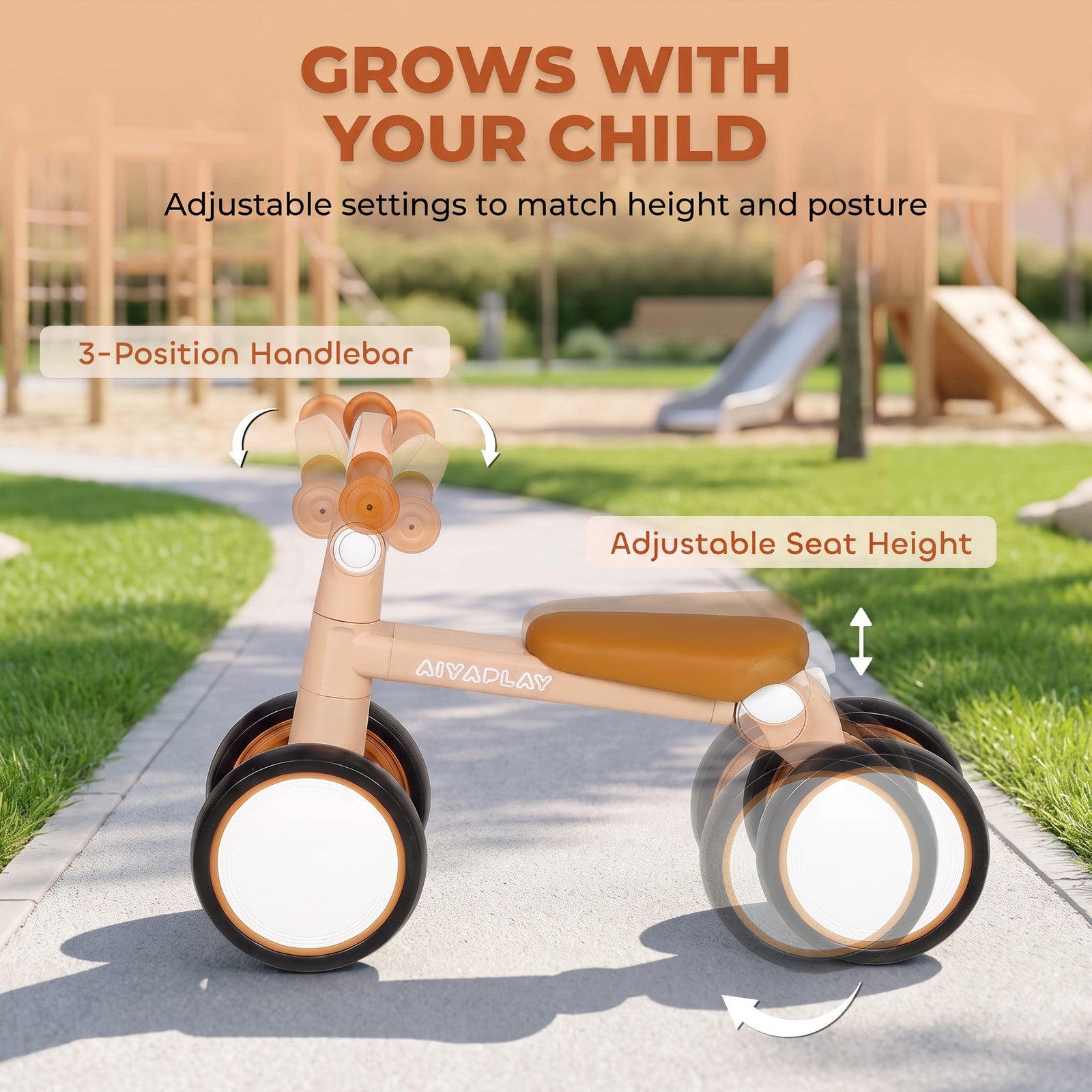 Balance Bike, Lightweight and Foldable Toddler Bike for 1-2 Years, Pink