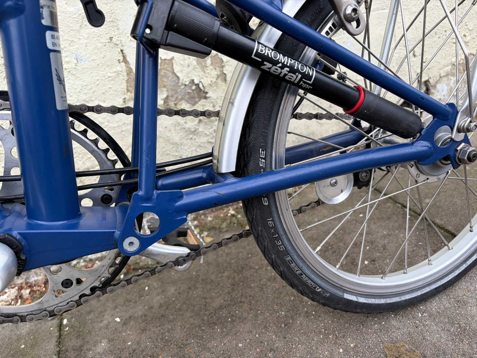 Brompton M3L folding bike 3 speed in two-tone blue