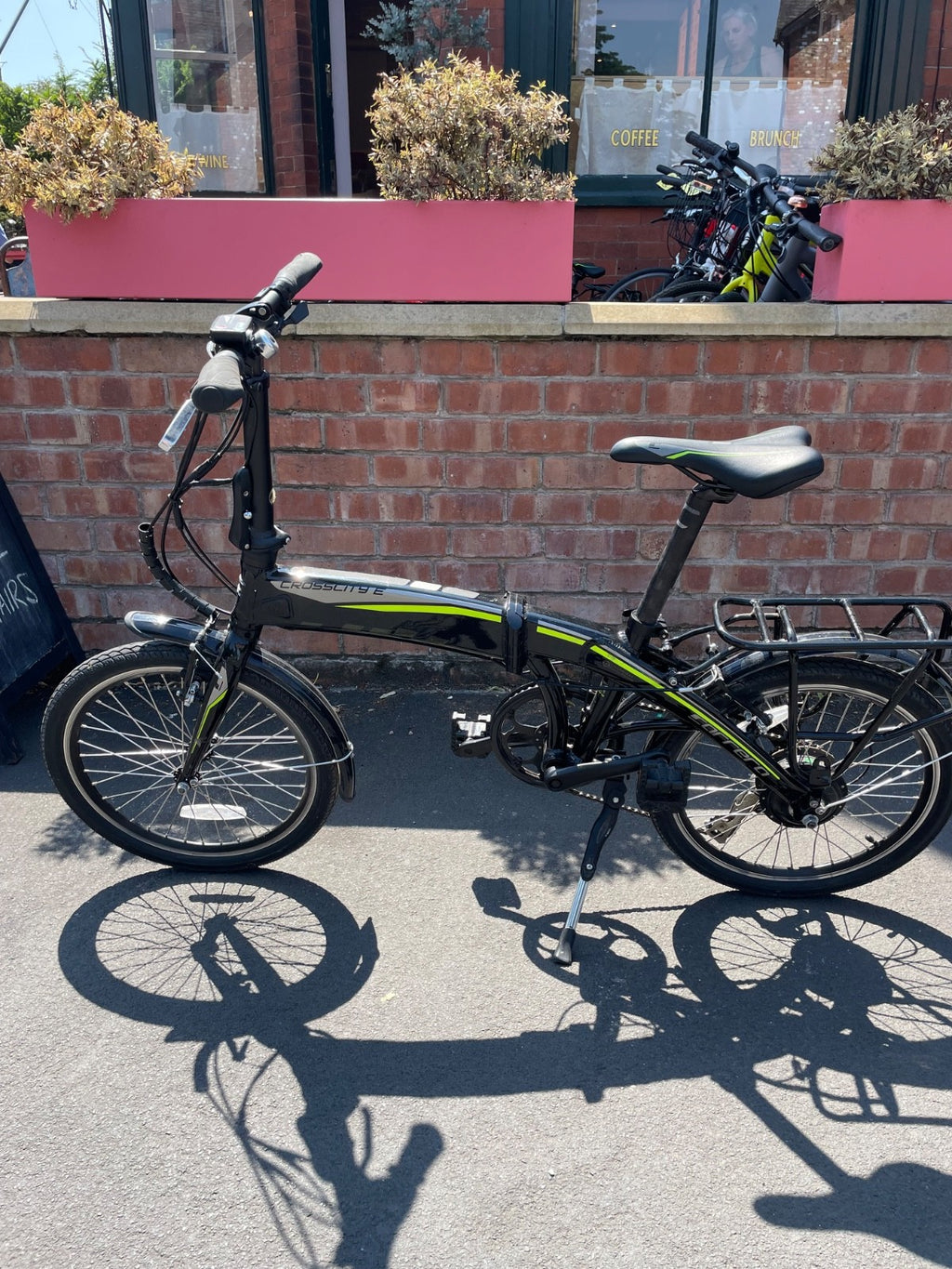 Carerra Crosscity folding bike, 20'' wheels, black/green
