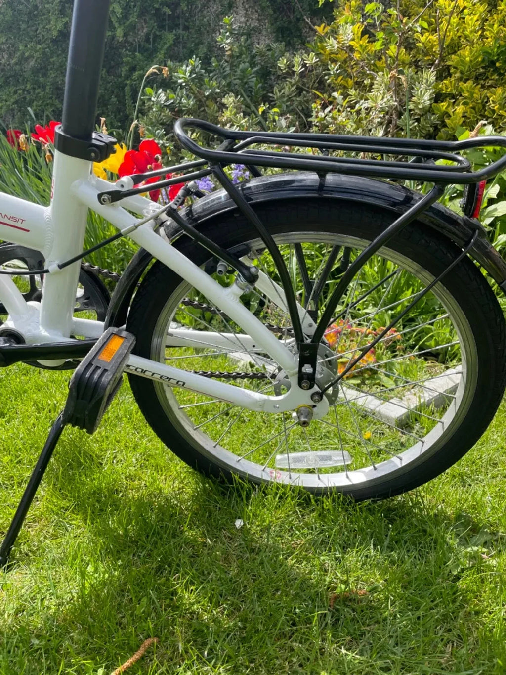 Carrera Transit Lightweight Folding Bike  Aluminium White