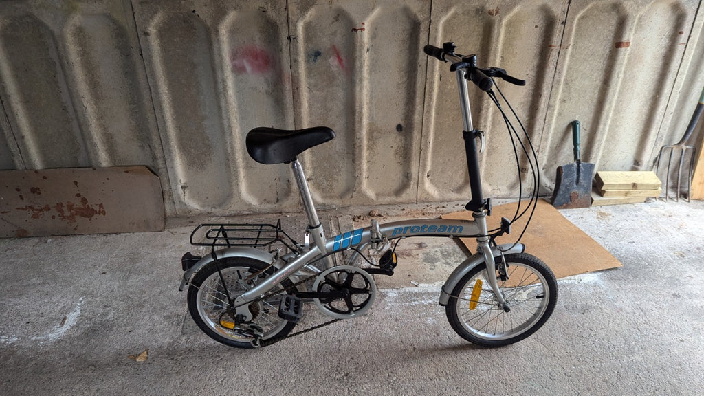 Proteam Folding Bike   6 shimano  gears  16' wheels' bicycle  fold up v-brakes