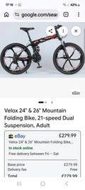 RODE ONLY TWICE FOLDING MOUNTAIN BIKE 21 SPEED MEN's