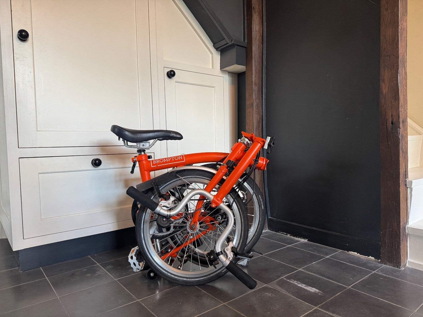 Brompton M3L (2015) 3-speed folding bike in orange - very good condition