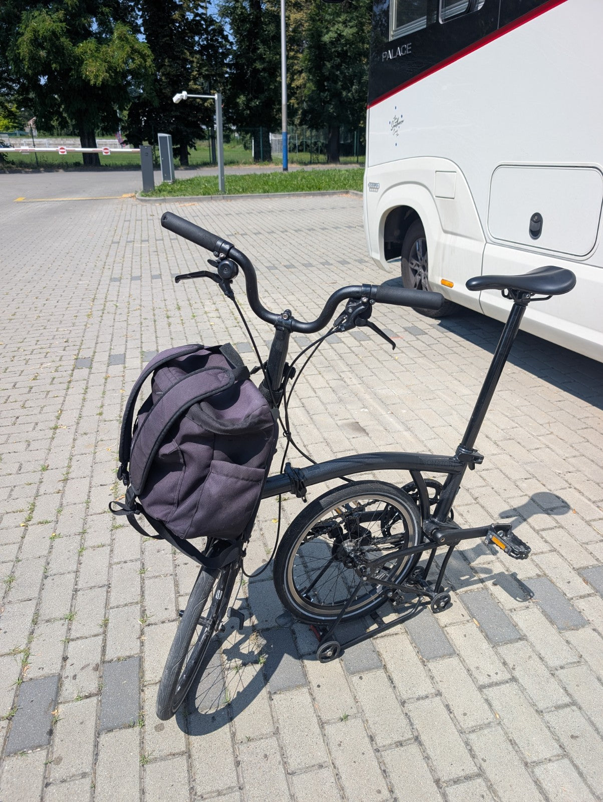 Brompton P Line 4 Speed 2023 Mid Handlebar Folding Bike - Midnight Black
