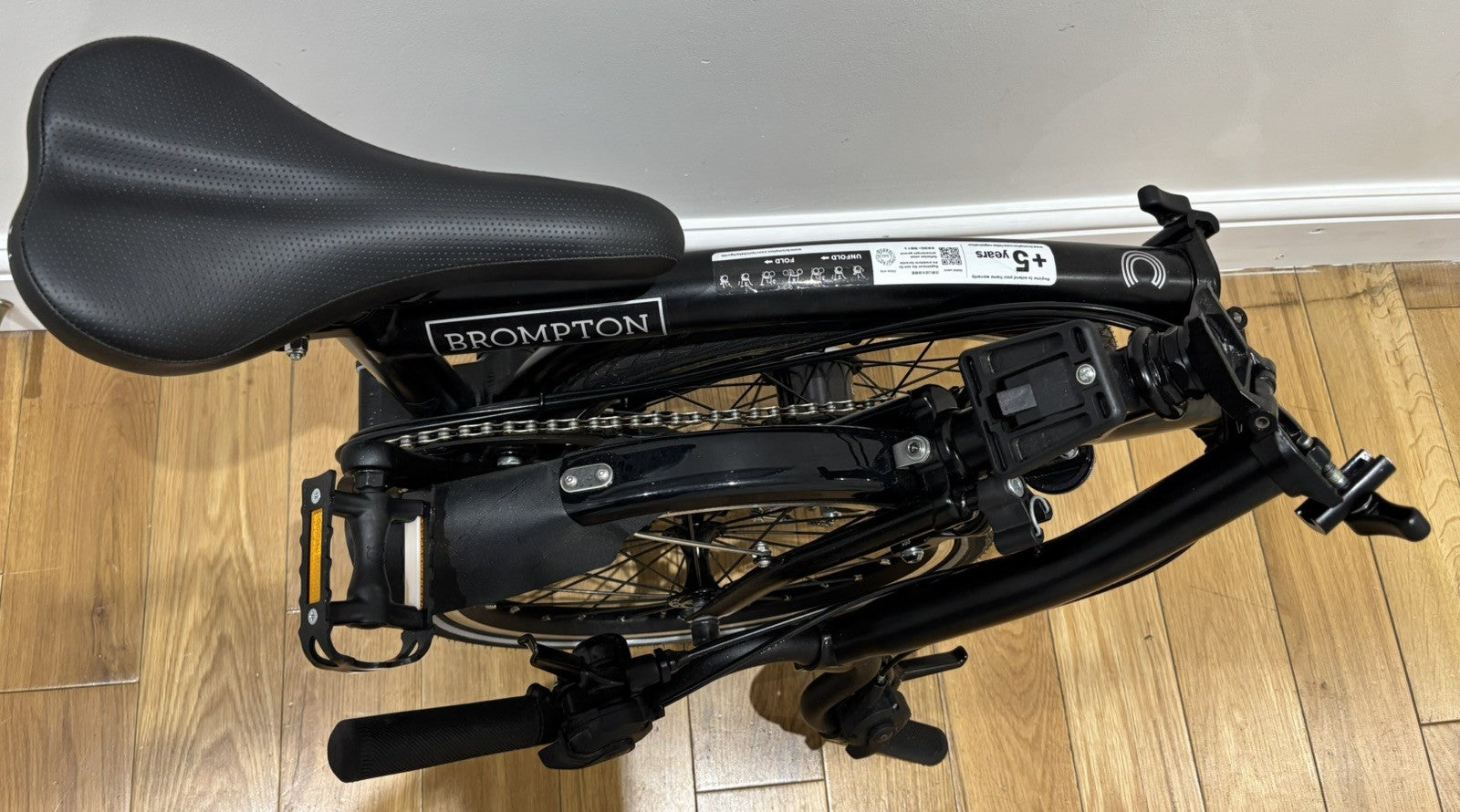 Brompton C Line 6 Speed 2023 Mid Handlebar Folding Bike - Matt Black Used Twice