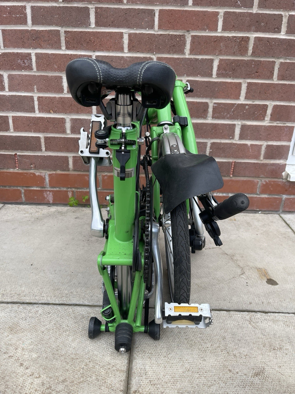 Brompton Folding Bike M6R 6 Speed Green 2008 M Type Rack Mudguards Lights
