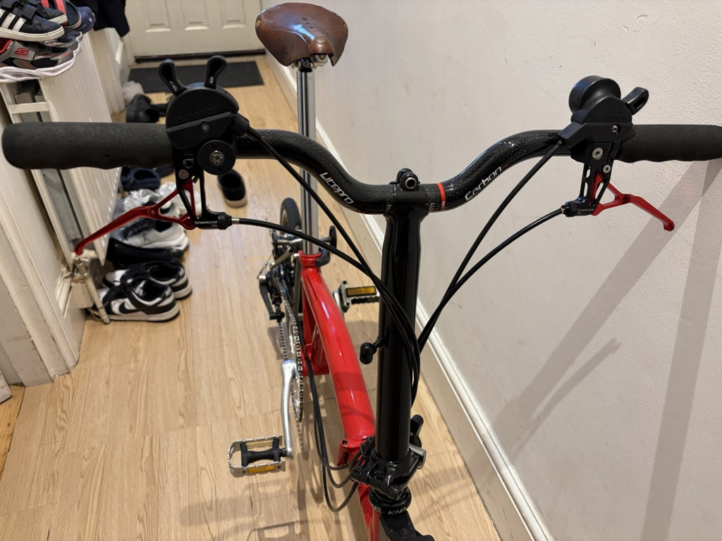 Brompton Folding Bike Red 16 inch 6 speed.