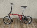 Brompton 3-speed folding bicycle, with telescopic seat post