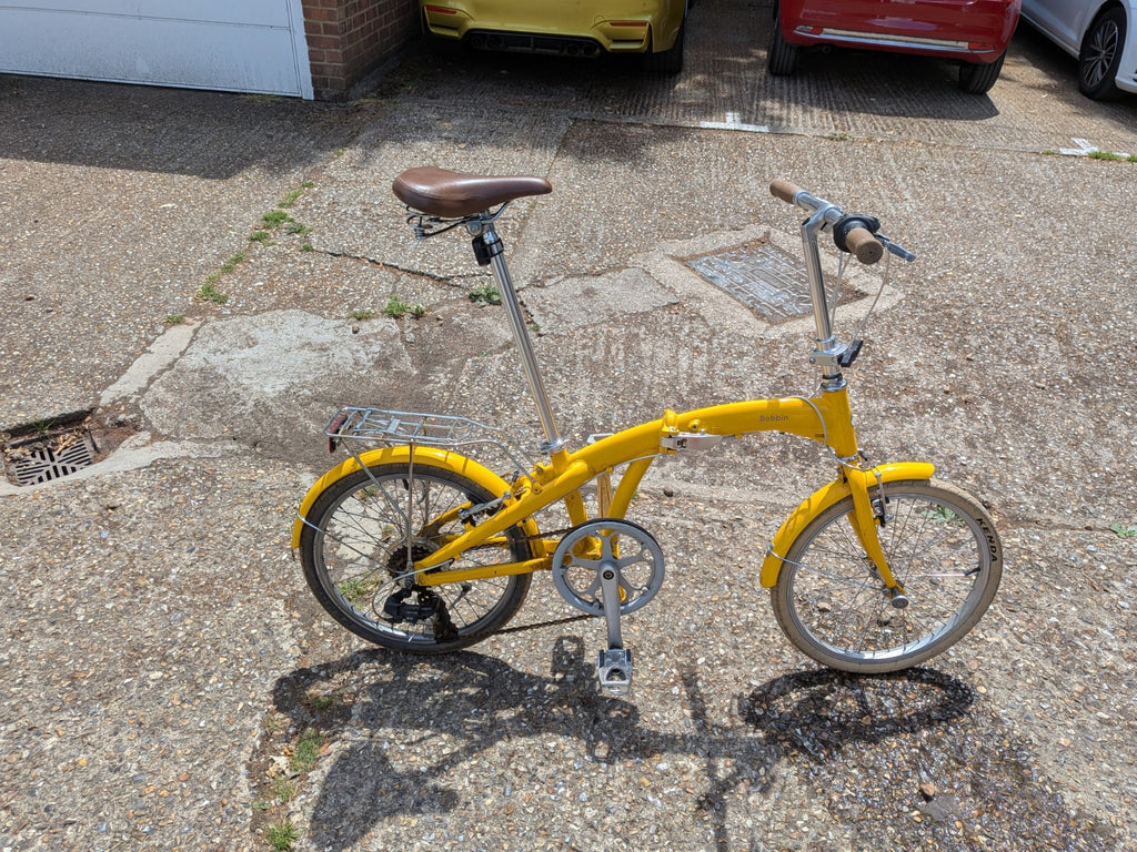 Bobbin Yellow Folding Bicycle Like Brompton Folding Bike