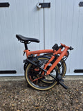 Brompton C Line Explore 6 Speed. FULLY SERVICED. Low Bar. Fire Coral Orange.