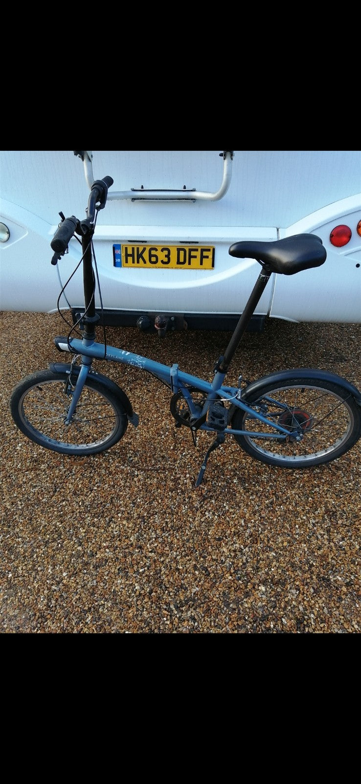 Blue Oxylane Folding Bike.. Works Read Advert