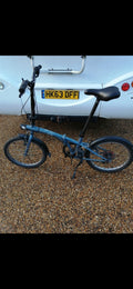 Blue Oxylane Folding Bike.. Works Read Advert