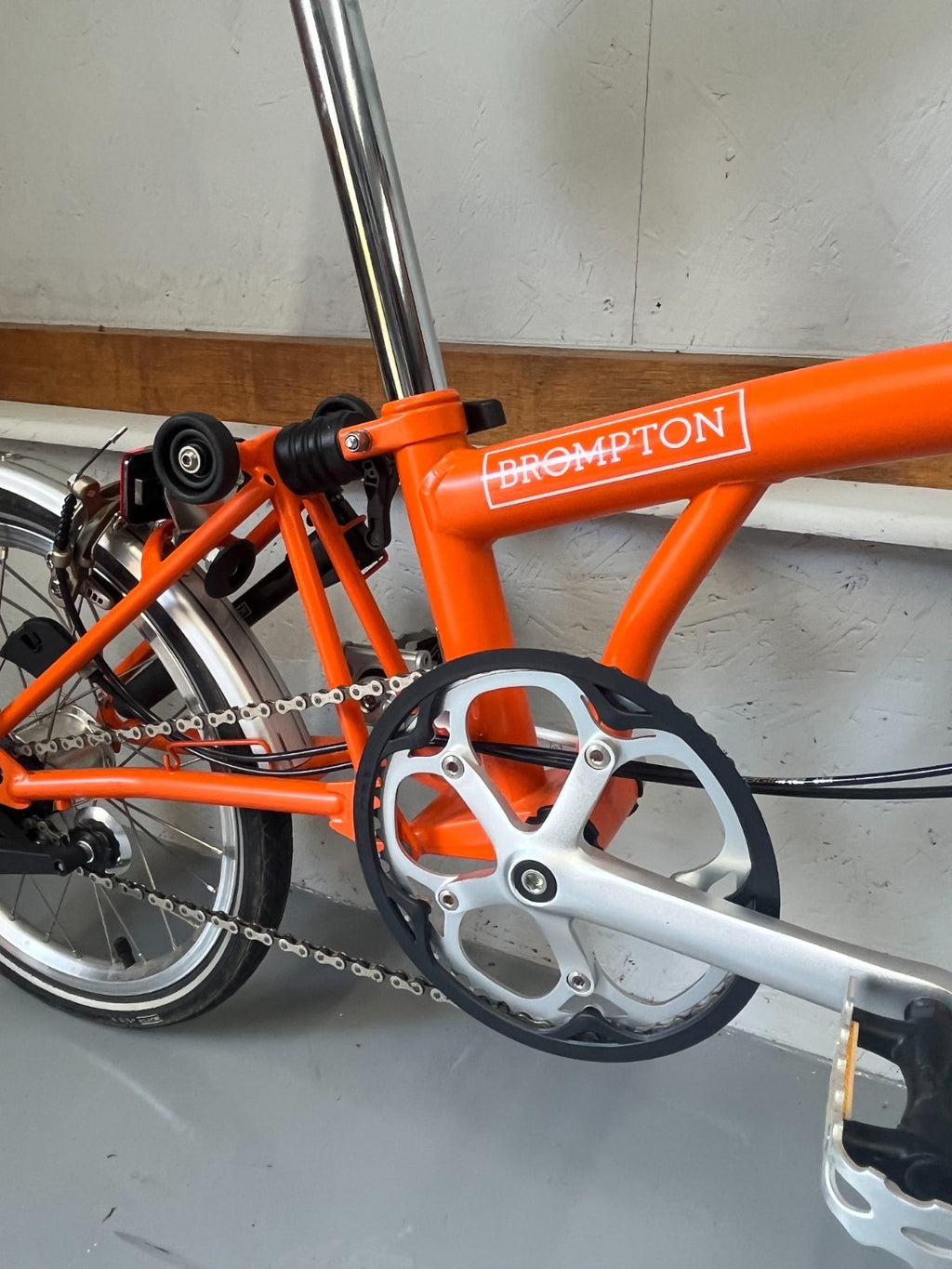 Brompton folding bike 3 speed C Line Orange