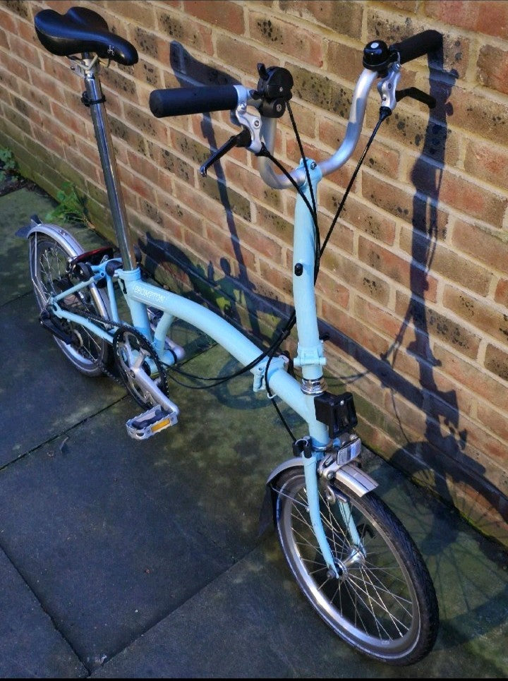 Brompton M3L 3 Speed Folding Bike Blue Sturmey Archer Hub + Pump Christmas Gift