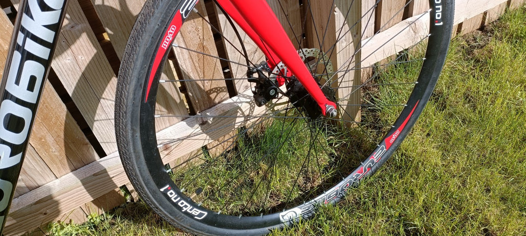 EuroBike XC580 Gravel Bike, with indoor resistance trainer kit