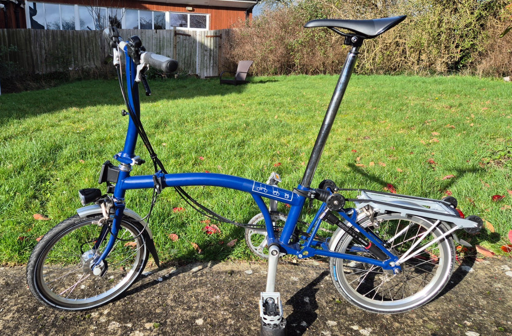 Cobalt Blue Brompton S6R - Rack & Hub Dynamo Lights - Excellent Condition!